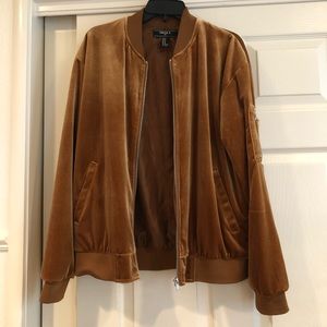 Forever 21 Men Velvet Bomber Jacket